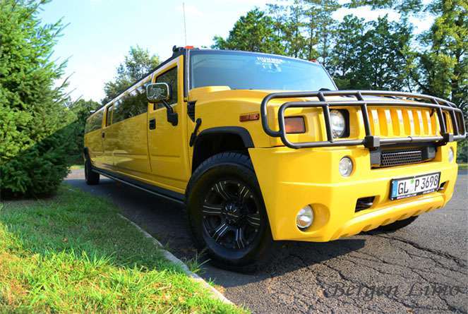 Rent Yellow Hummer Limo in NJ and NY via PartyBusOnline