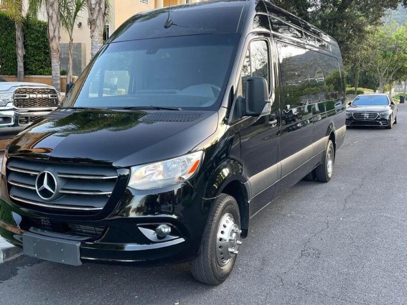 Rent Black Mercedes Sprinter van located in NJ and NY from PartyBusOnline